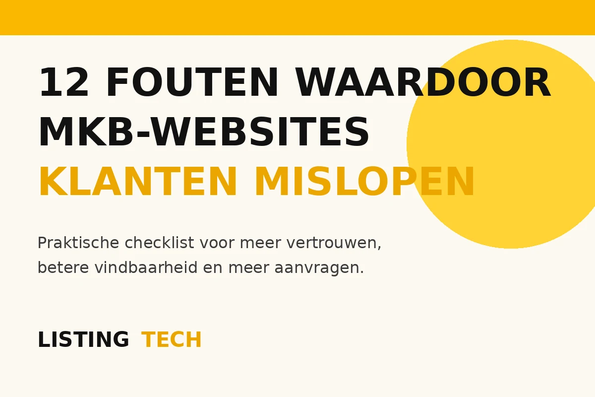 12 fouten waardoor mkb-websites klanten mislopen